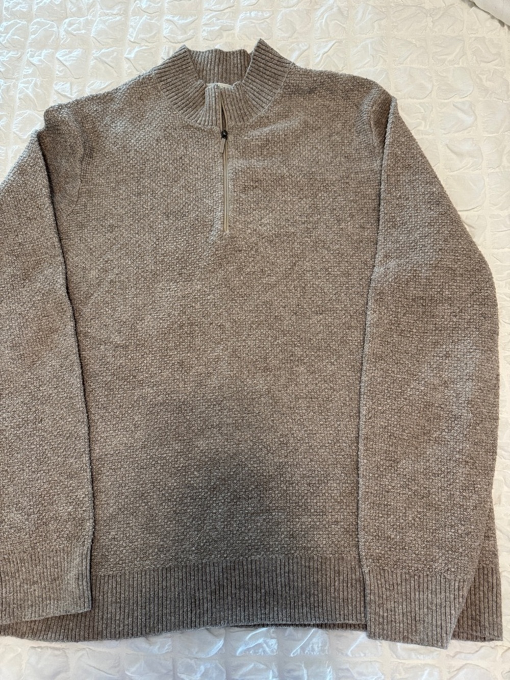 Orvis Women's Zip-Front Knit Sweater in Taupe